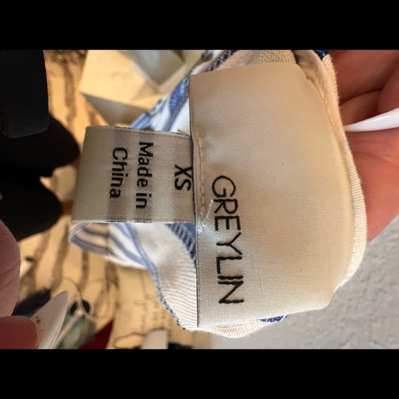 Anthropologie Greylin Blue Striped Josie Romper Shorts Size XS - Picture 8 of 15